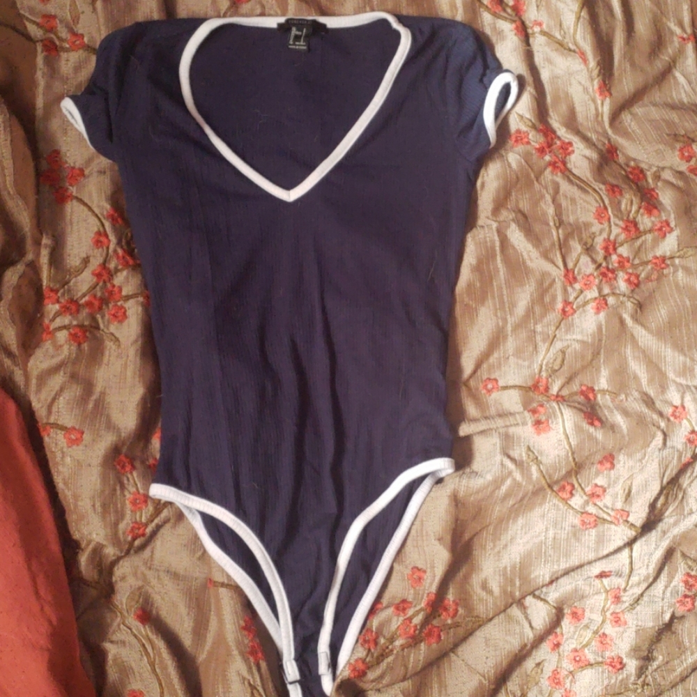 Navy blue shortsleeve bodysuit